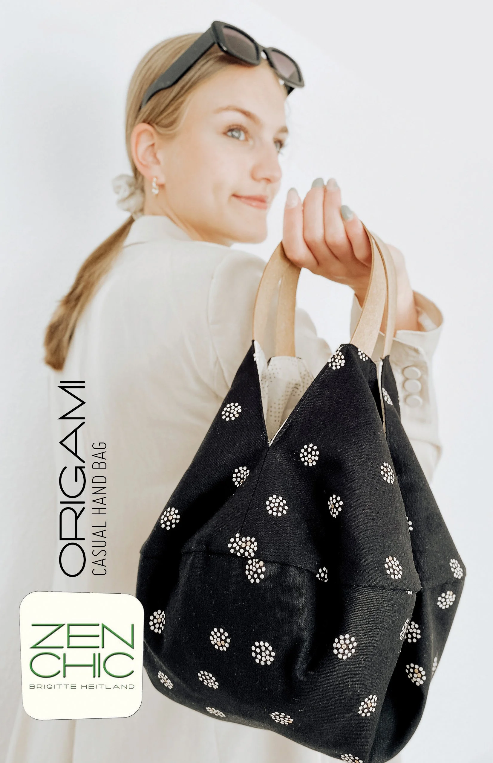 Reversible Origami Bag, Sewing Pattern by Brigitte Heitland of Zen